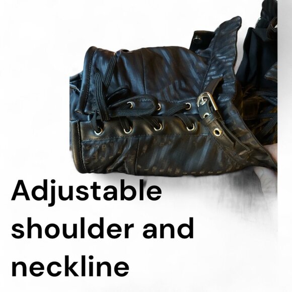 Steampunk Corset Satin Pinstripe Vest - NWT - Picture 4 of 8